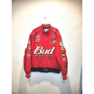 Chase Authentics Dale Earnhardt Jr Budweiser NASCAR Racing Jacket Red 3XL